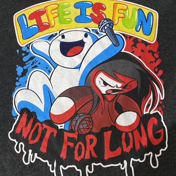 The Odd 1s Out Youth Size XL T Shirt Life Is Fun Not For Long YouTuber Merch - Picture 3 of 5